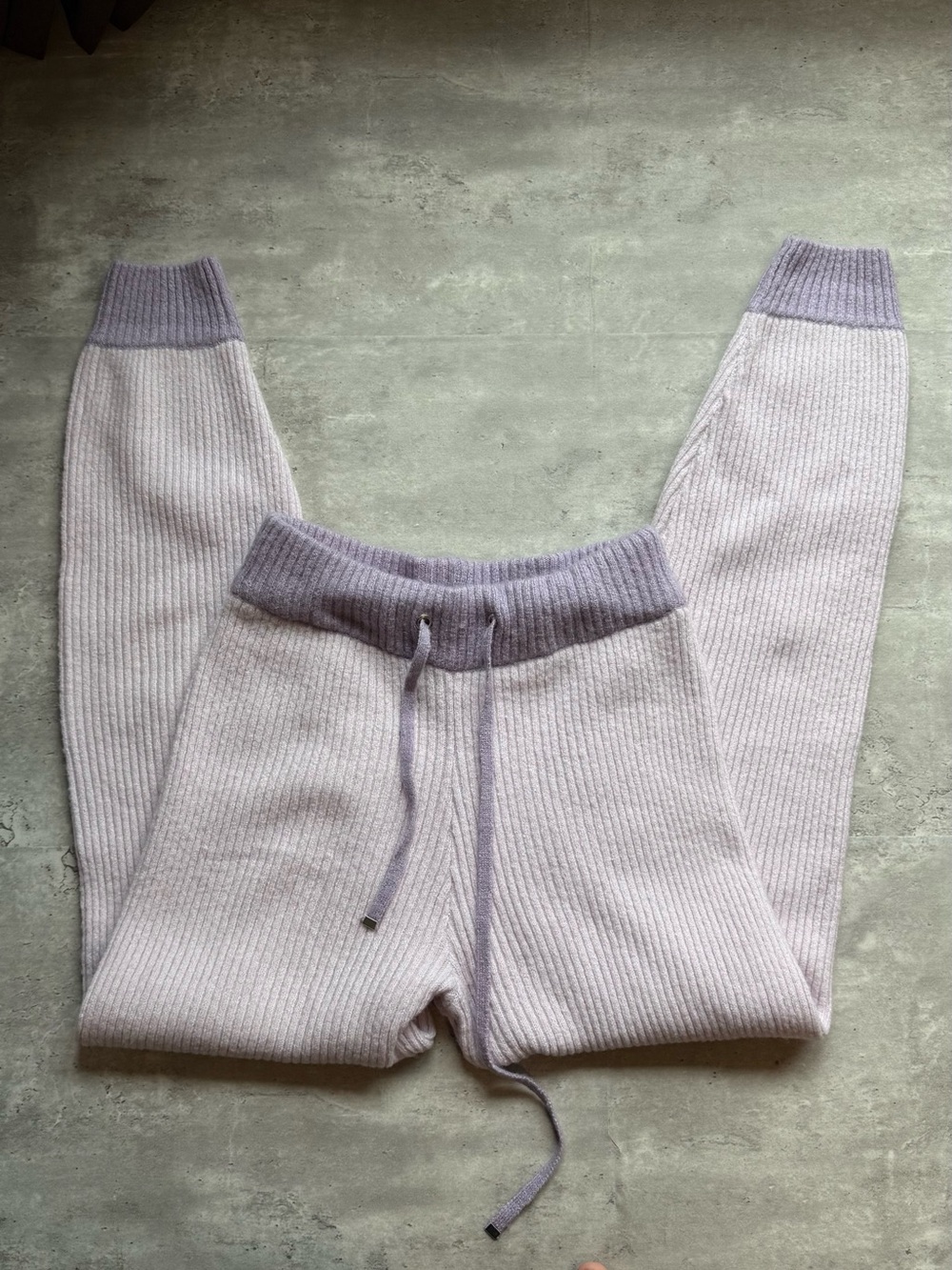Missguided + Kids Ribbed Joggers in Light Lavender